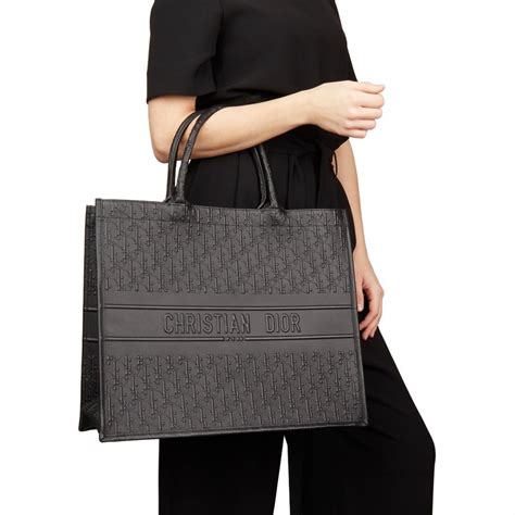 dior book tote leather black|christian dior small book tote.